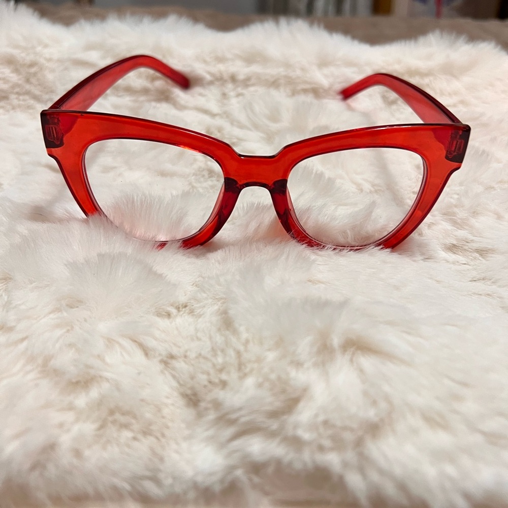 Stylish Red Cat-Eye Glasses